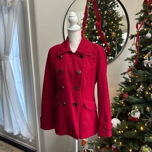 EXPRESS • Red Peacoat